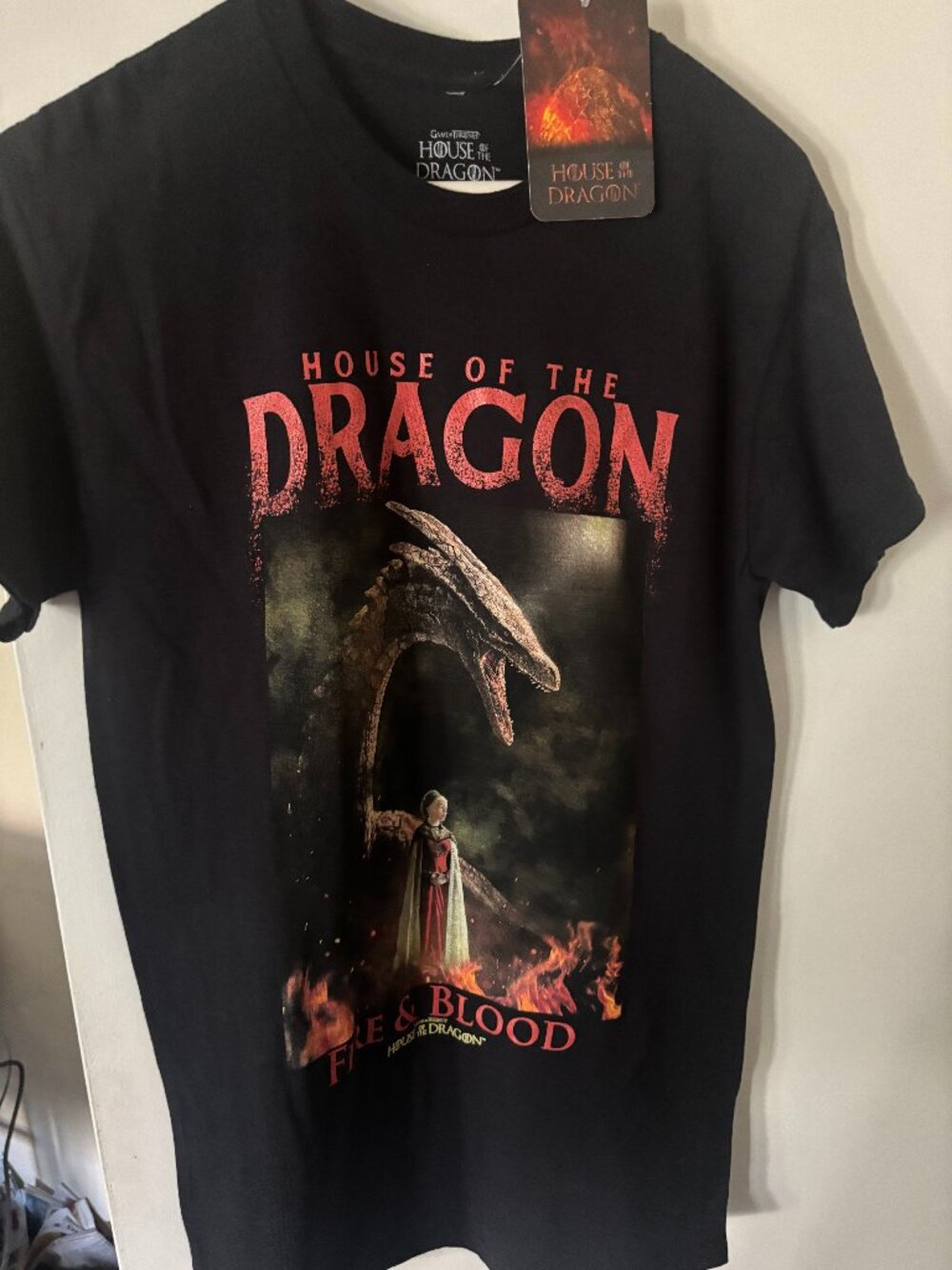NEW Game of Thrones Hosue of Dragon Fire & Blood Unisex Small T-Shirt